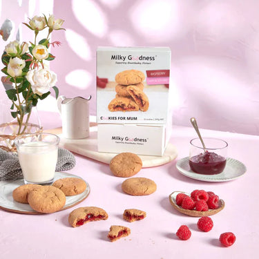 Raspberry Lactation Cookies (Dairy & Soy Free) | Milky Goodness Lactation Cookies from Milky Goodness maternity store australia